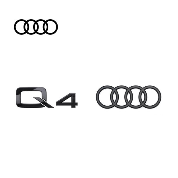 Audi Q4 e-tron Black Ring Emblem Set