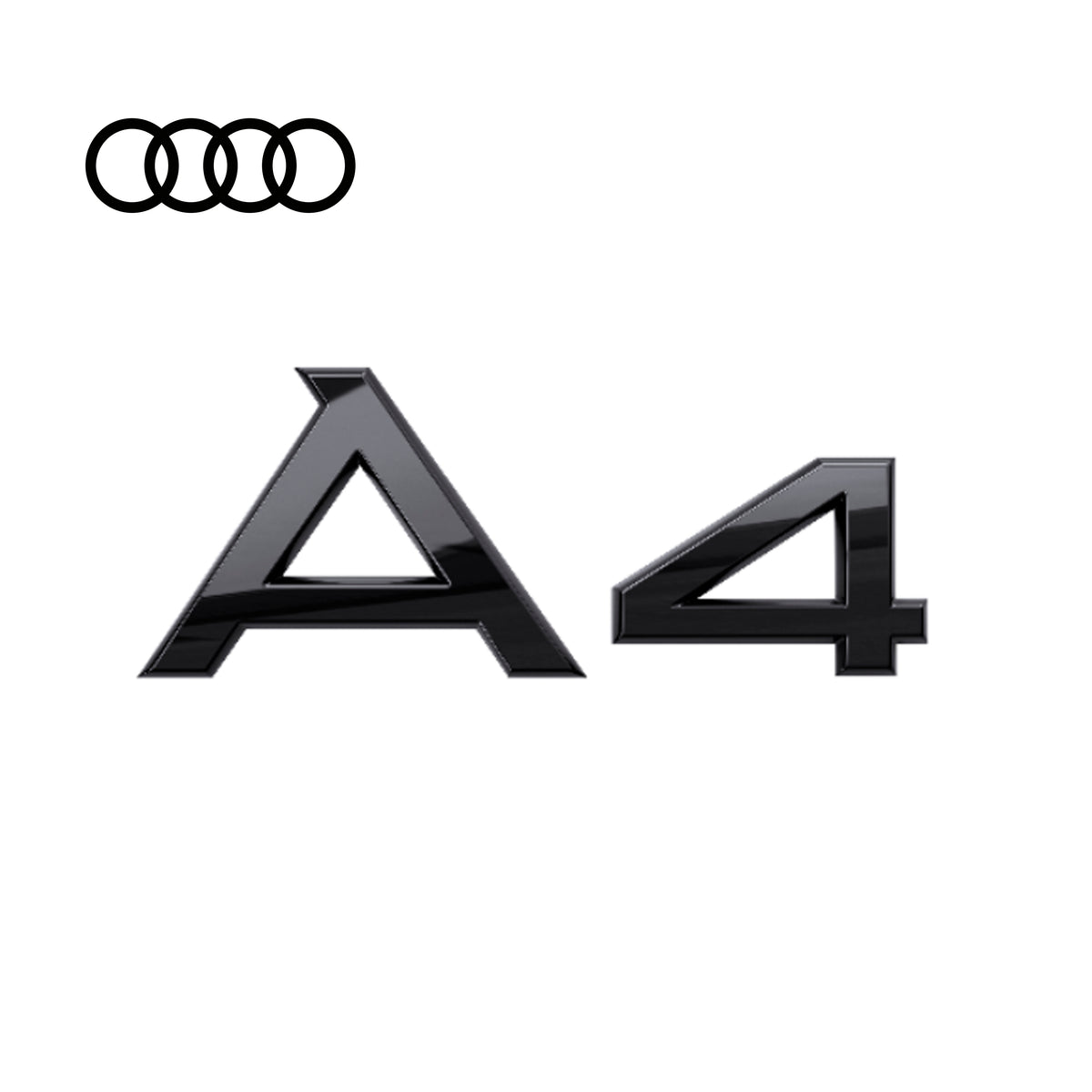 Audi RS4 Matte Black Emblem Rear Trunk Tailgate 3D Badge Audi RS4 S4 A4 Logo  OEM – Weird Wolf
